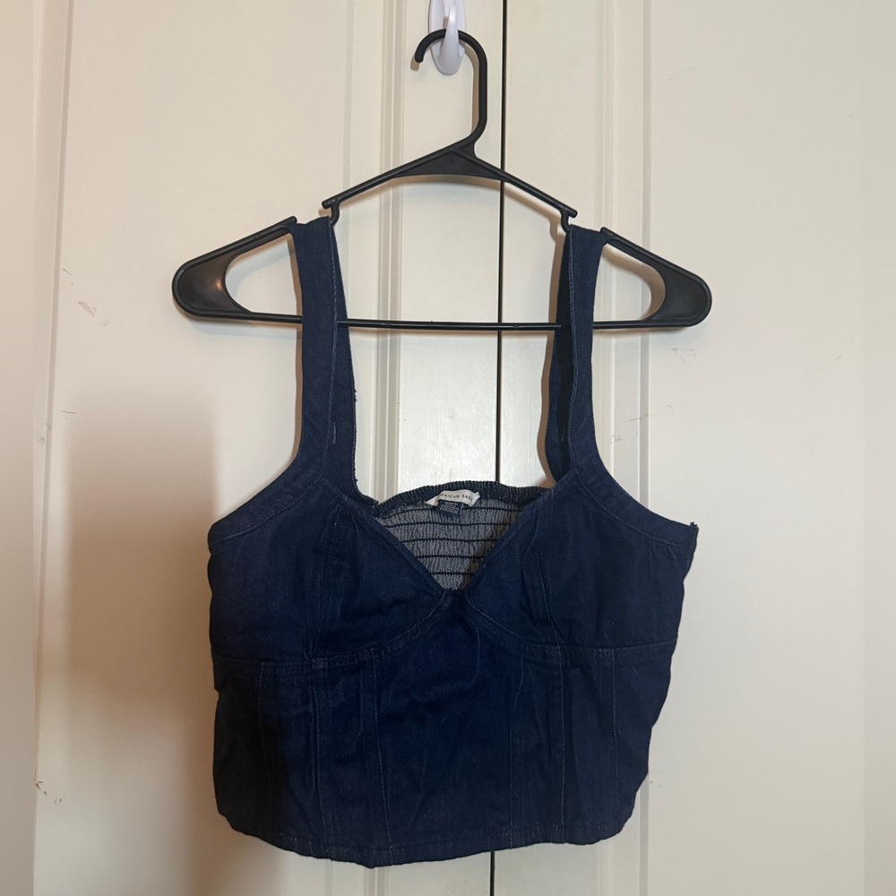 American Eagle Denim Corset Top - Size Medium
